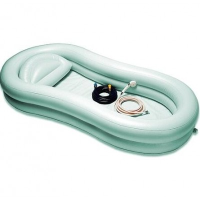 Durable inflatable hospital medical PVC bathtub with pillow