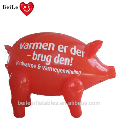 Inflatable animal red pig shaped helium balloon for promotion