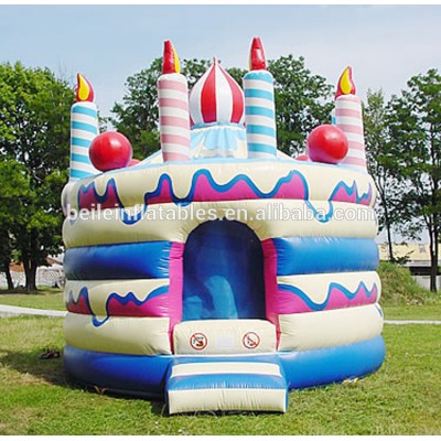 Wholesale Birthday Cake Inflatable Indoor Mini Bouncy Castle for kids