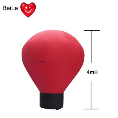 Red color 4mH inflatable hot air balloon for sale