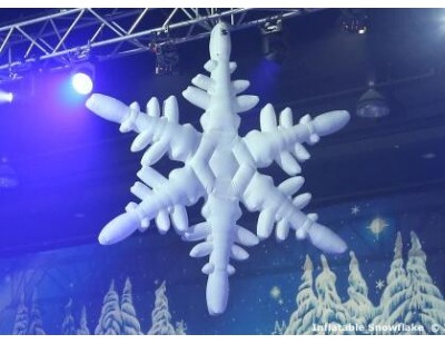 Customized led lighting inflatable snowflakes for party decoration