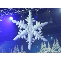 Customized led lighting inflatable snowflakes for party decoration