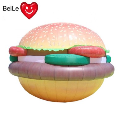 Customized high quality inflatable hamburger for adversting